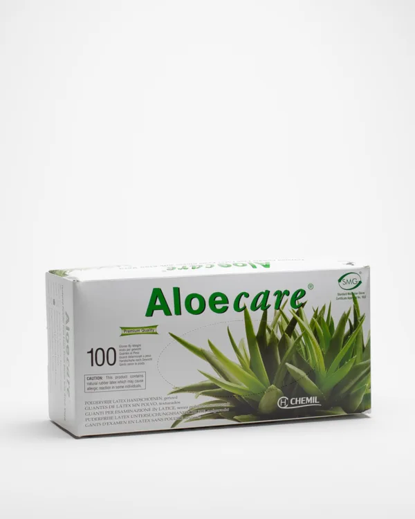 Guanti Aloe taglia M monouso 100 pezzi verdi